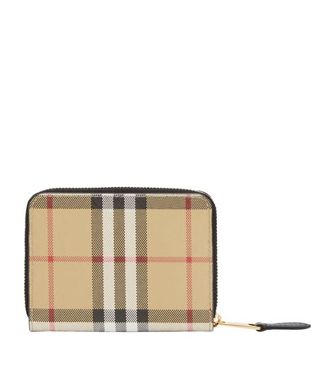 burberry vintage check zip around wallet|Burberry wallet sale outlet.